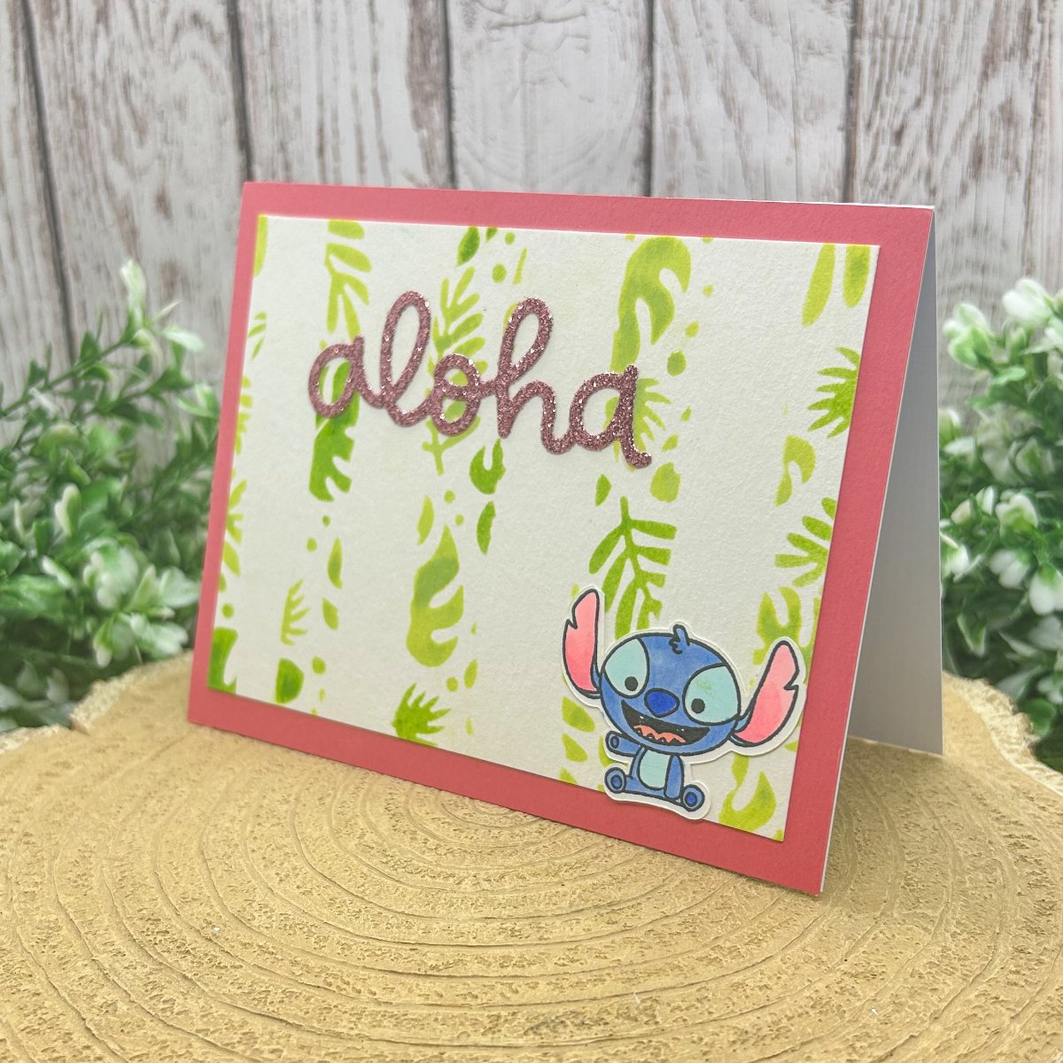 Aloha Stitch Handmade Character Card