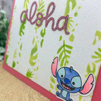 Aloha Stitch Handmade Character Card-2