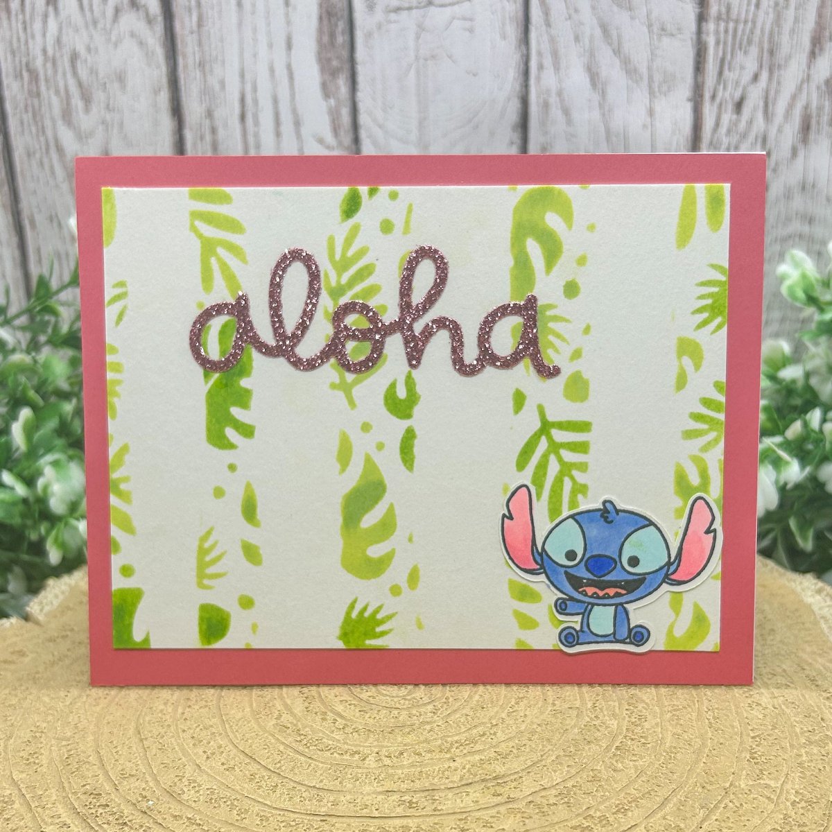 Aloha Stitch Handmade Character Card