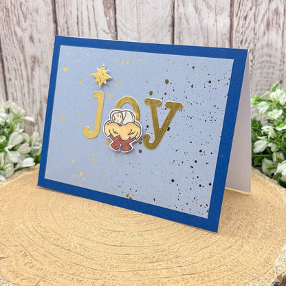 Baby Manger Joy Handmade Christmas Card-1