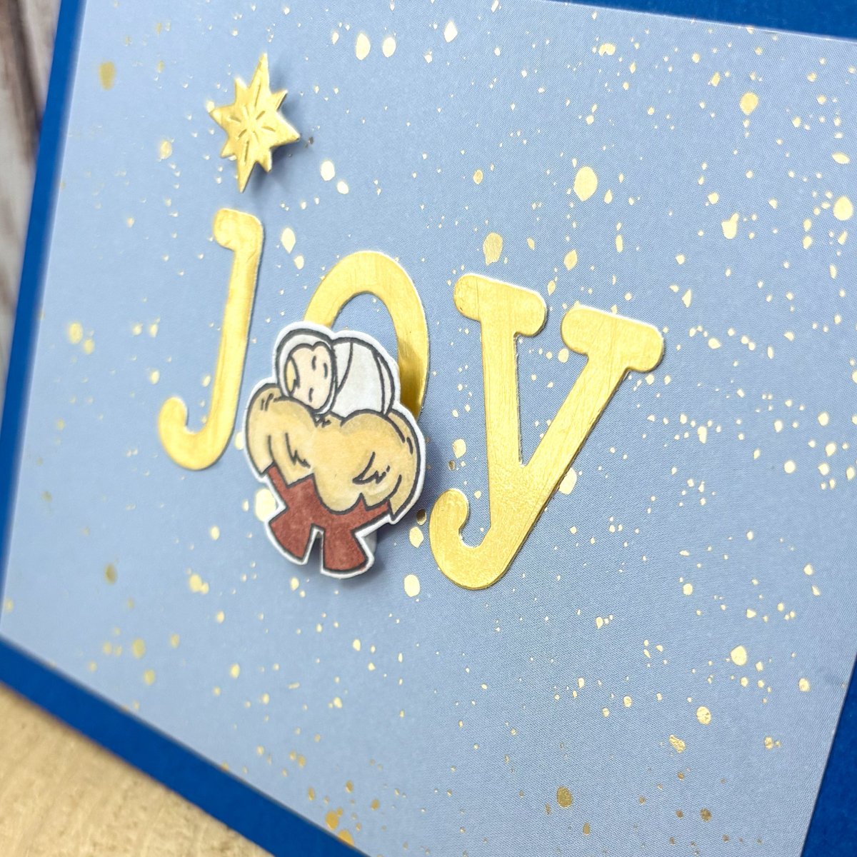 Baby Manger Joy Handmade Christmas Card-2