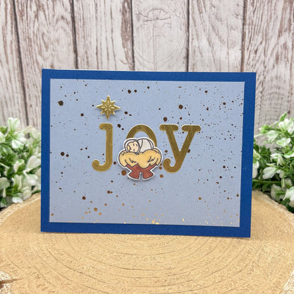 Baby Manger Joy Handmade Christmas Card