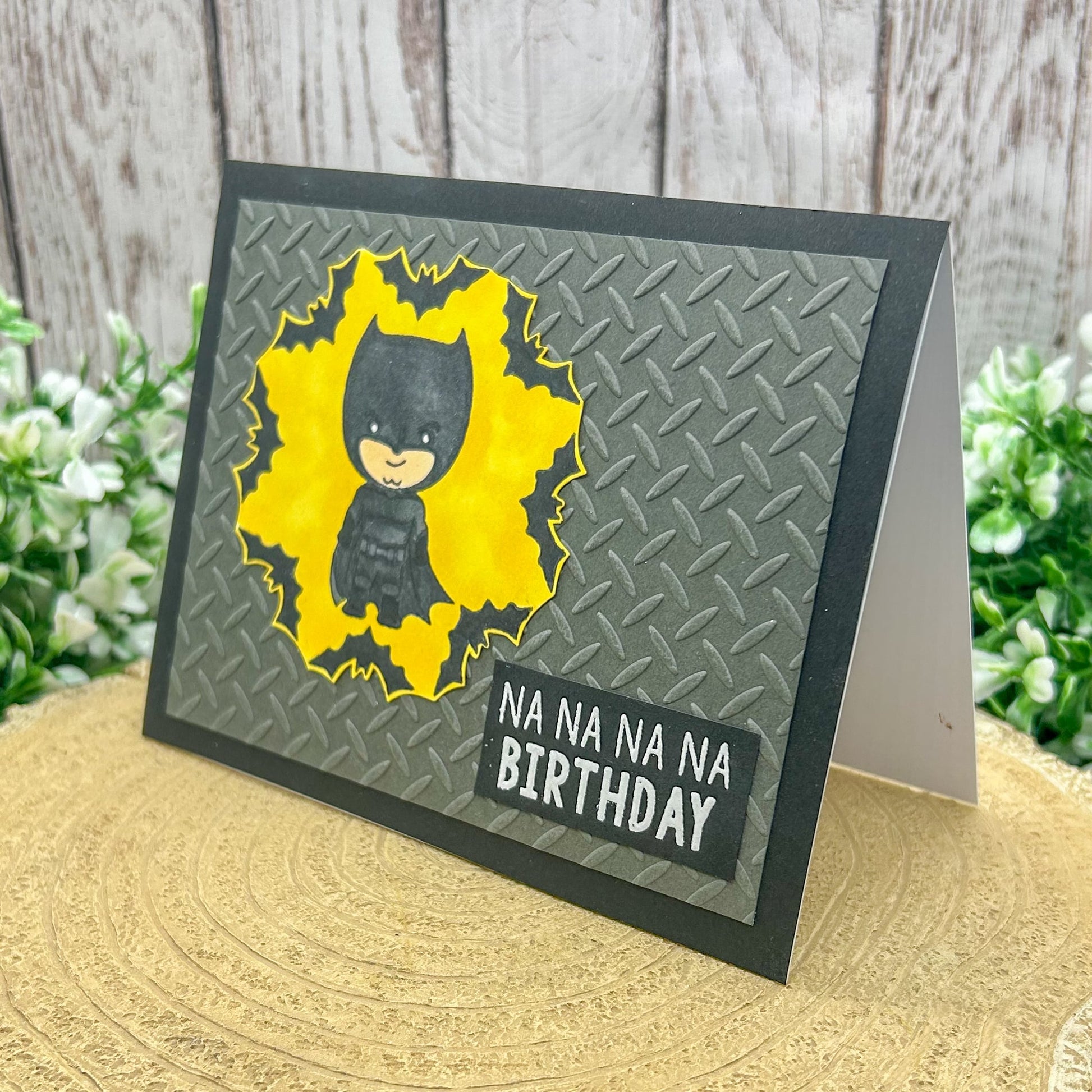 Bat Guy Character Themed Handmade Birthday Card-1