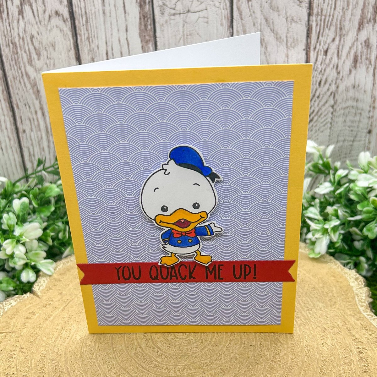 Cartoon Duck Quack Me Up Handmade Character Card