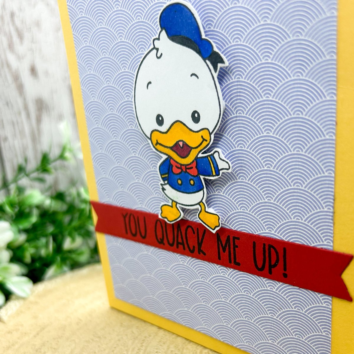 Cartoon Duck Quack Me Up Handmade Character Card