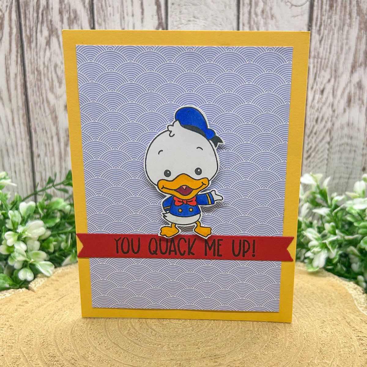 Cartoon Duck Quack Me Up Handmade Character Card