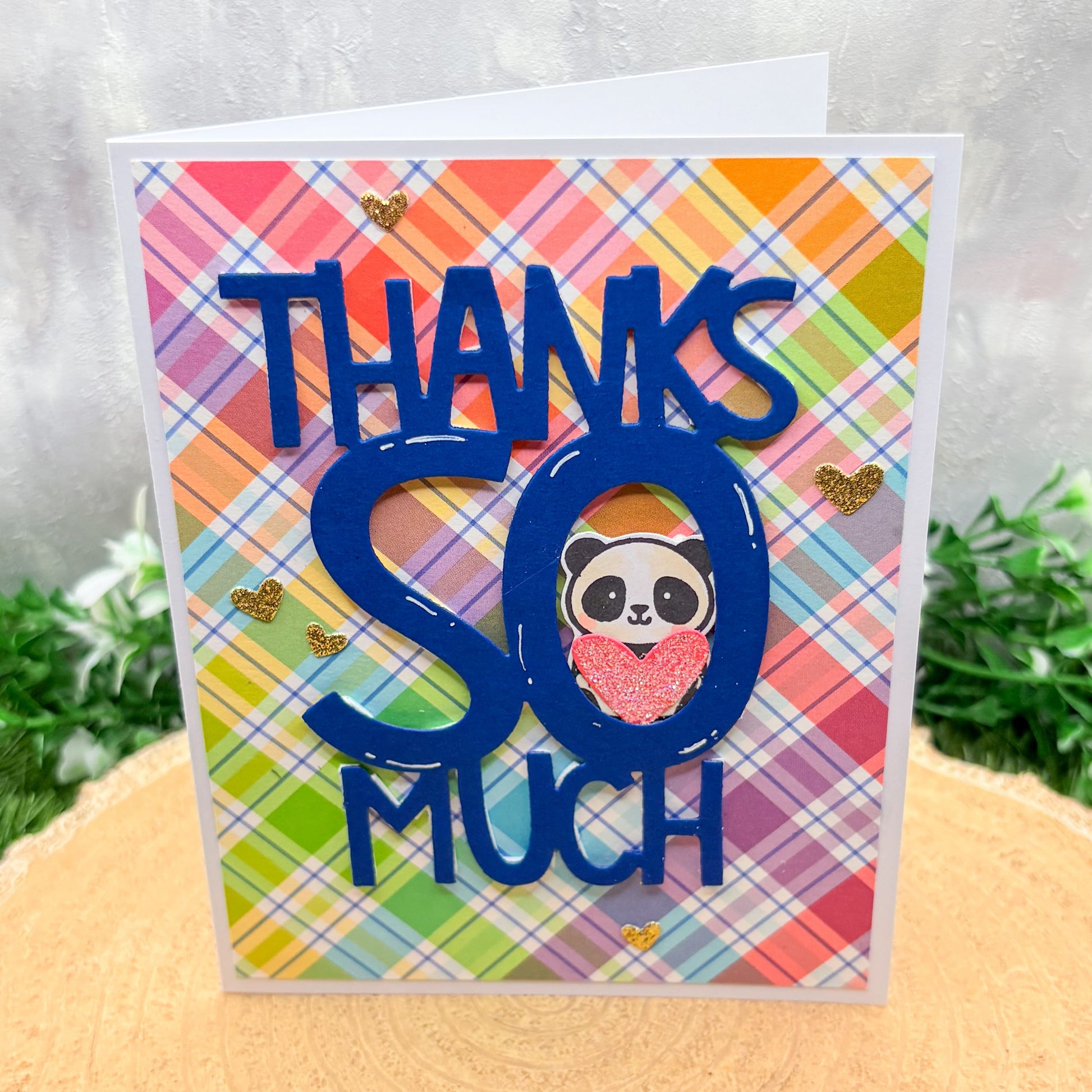 Colourful Panda Handmade Thank You Card-1