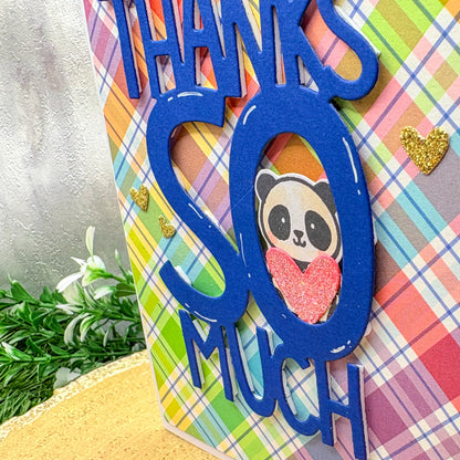 Colourful Panda Handmade Thank You Card-2