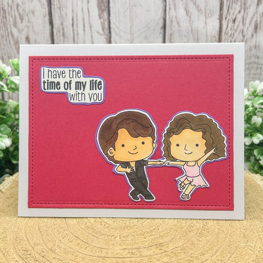 Dancing Couple Handmade Character Card