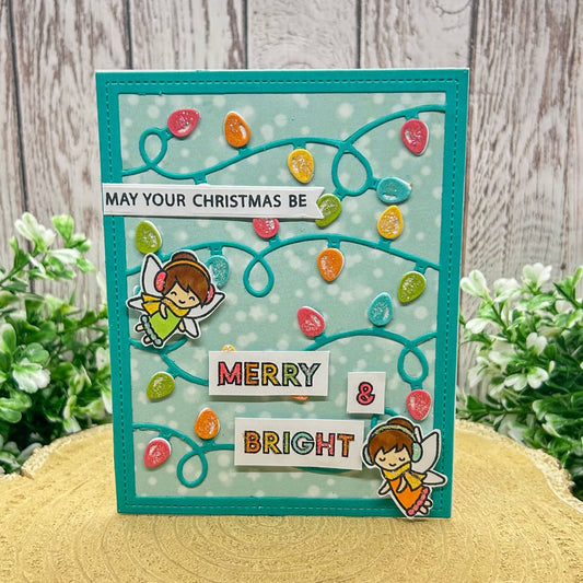 Fairies Merry & Bright Handmade Christmas Card