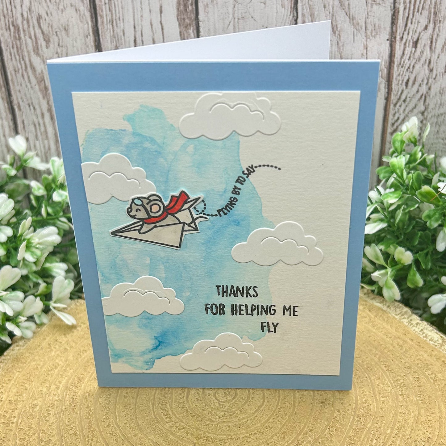 Flying By To Say Handmade Thank You Card-1