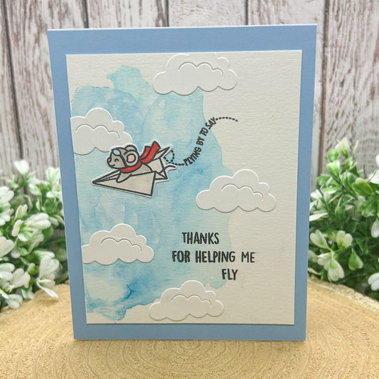 Flying By To Say Handmade Thank You Card