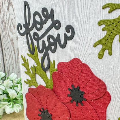 For You Poppies Handmade Card-2