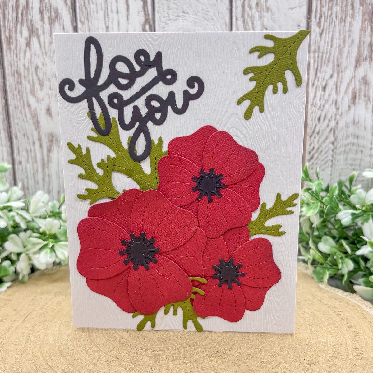 For You Poppies Handmade Card