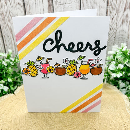 Fruity Cocktails Cheers Handmade Card