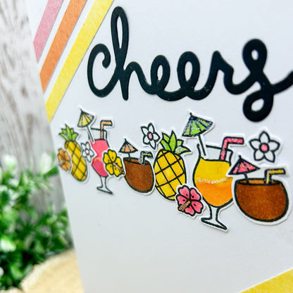 Fruity Cocktails Cheers Handmade Card-2