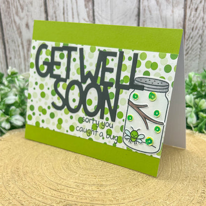 Funny Caught A Bug Handmade Get Well Card-1