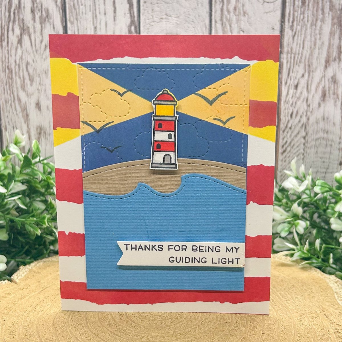 Guiding Light House Handmade Card