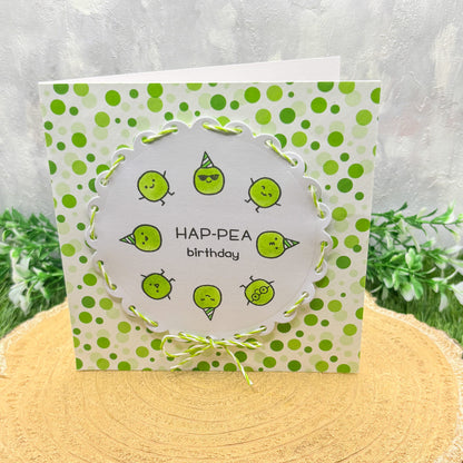 Hap-Pea Birthday Funny Handmade Birthday Card-1