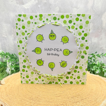 Hap-Pea Birthday Funny Handmade Birthday Card