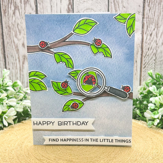 Happiness In The Little Things Handmade Birthday Card