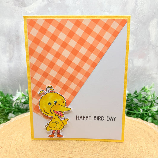 Happy Bird Day Handmade Character Birthday Card