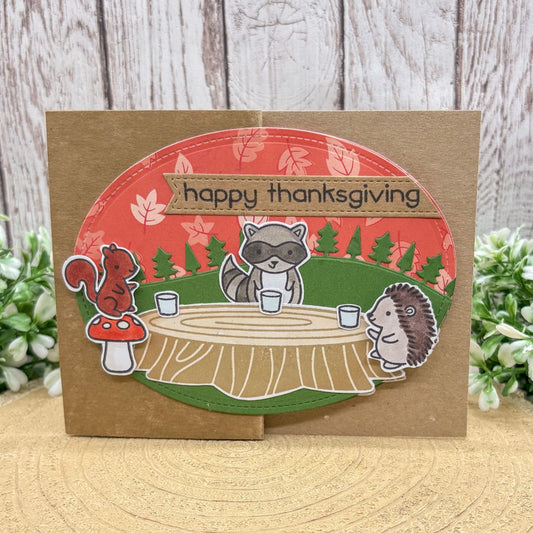 Happy Thanksgiving Z Fold Handmade Card