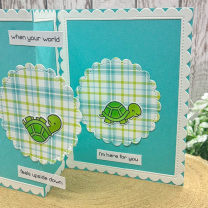 I'm Here For You Cute Tortoise Handmade Card-2