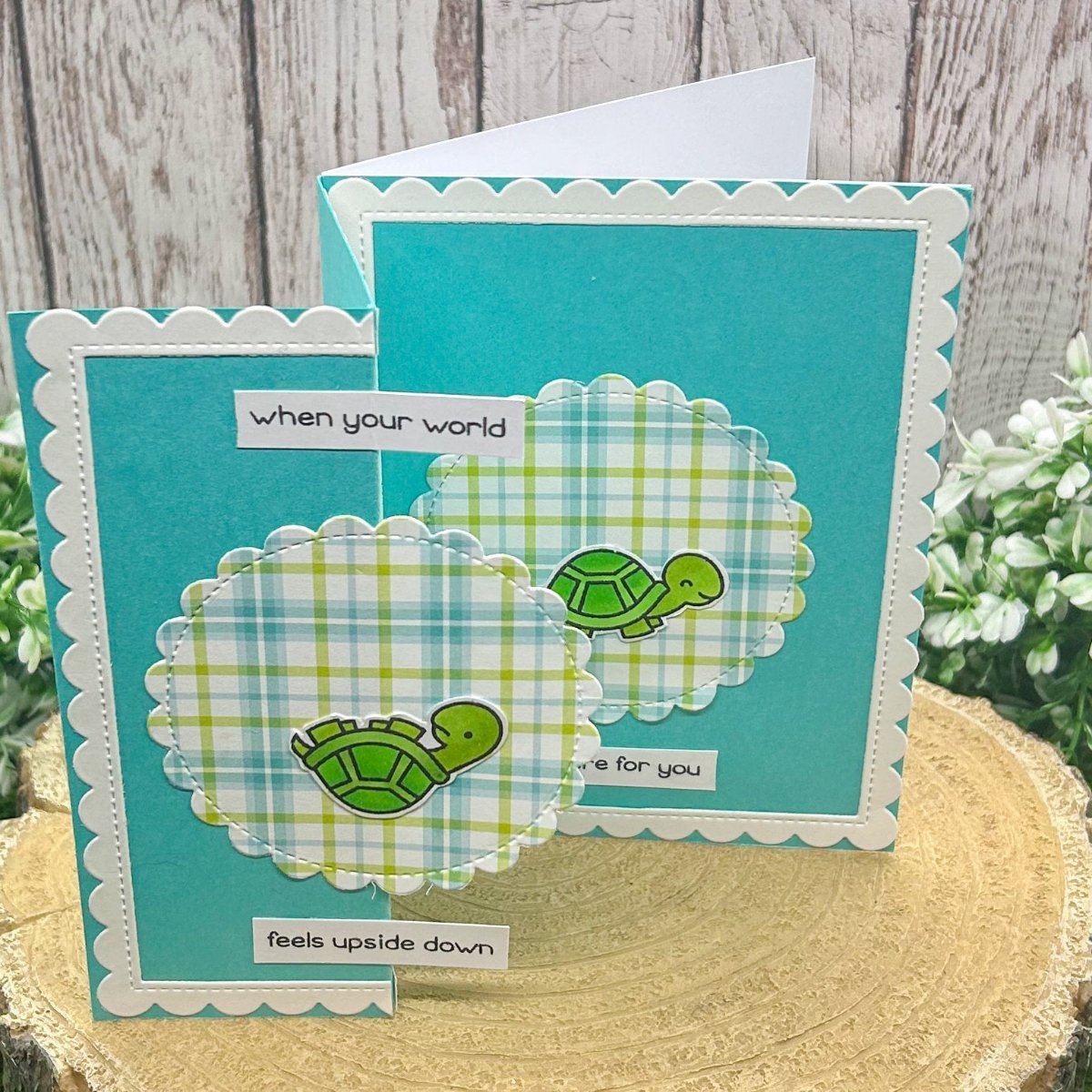 I'm Here For You Cute Tortoise Handmade Card-3