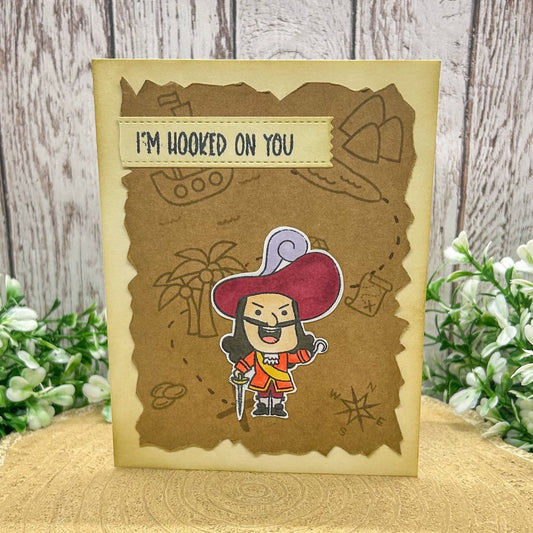 I'm Hooked On You Handmade Character Themed Card