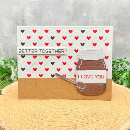 I love You Hazelnut Spread Handmade Valentine's Card