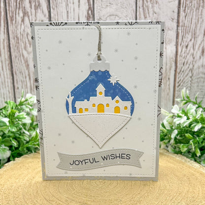 Joyful Wishes Handmade Christmas Card