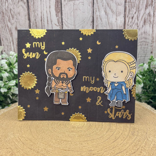 Khal & Daenerys Character Themed Handmade Card