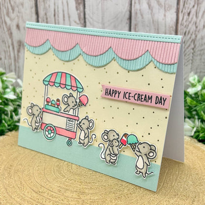 Mice & Ice Cream Handmade Birthday Card-1