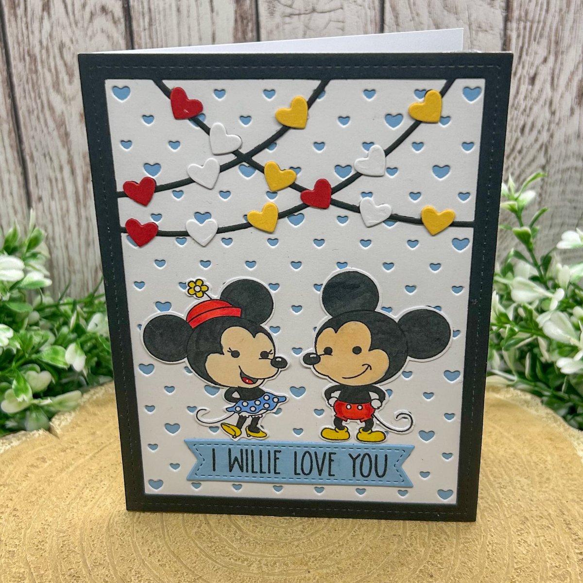 Mouse Couple I Love You Handmade Character Card