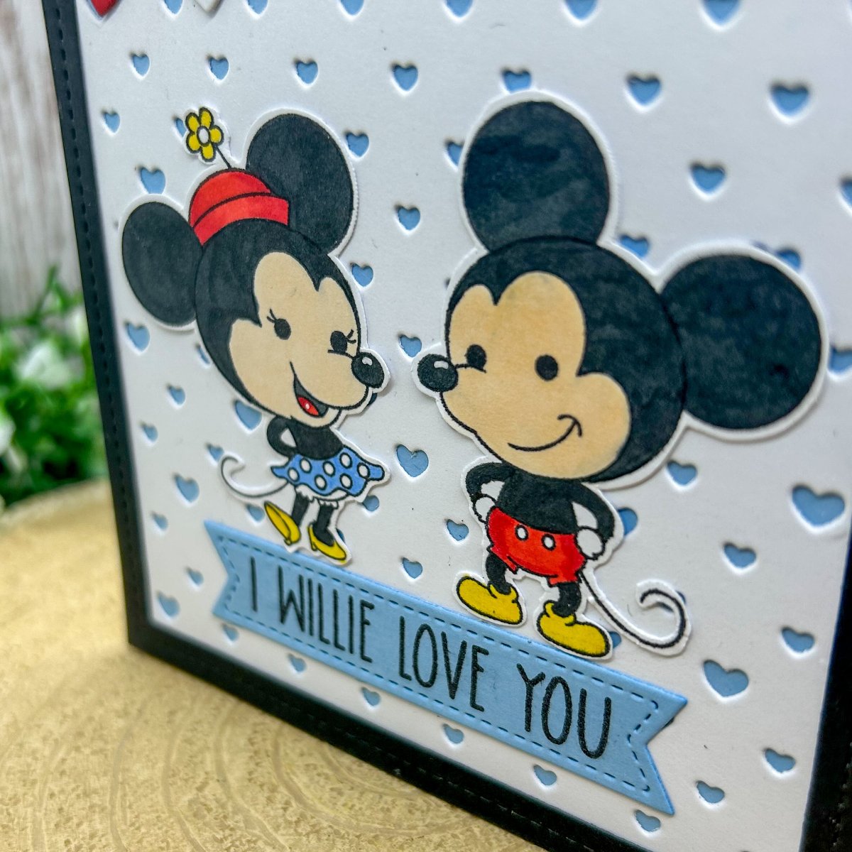 Mouse Couple I Love You Handmade Character Card-2