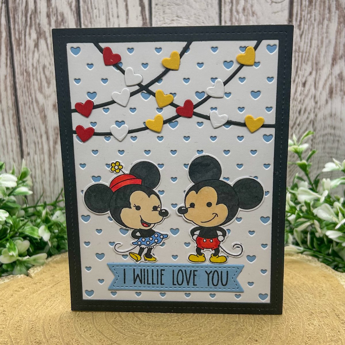 Mouse Couple I Love You Handmade Character Card