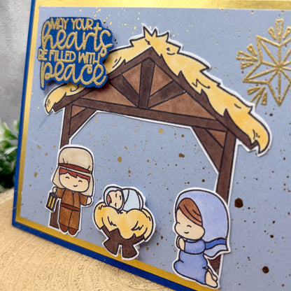 Nativity Scene Handmade Christmas Card-2