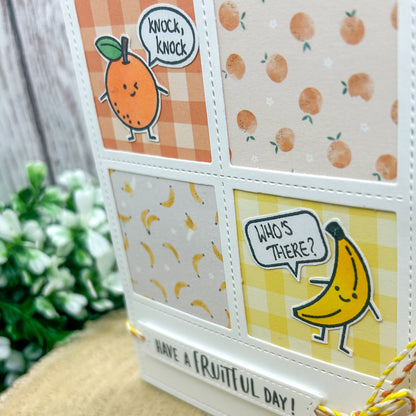 Orange & Banana Fruit Joke Handmade Birthday Card-2