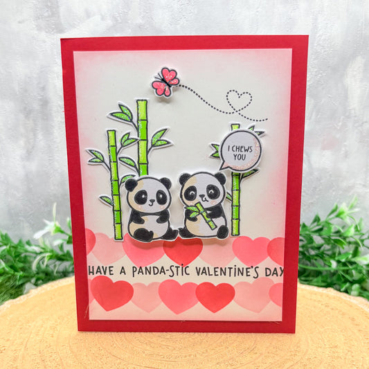 Panda-stic Handmade Valentine's Day Card