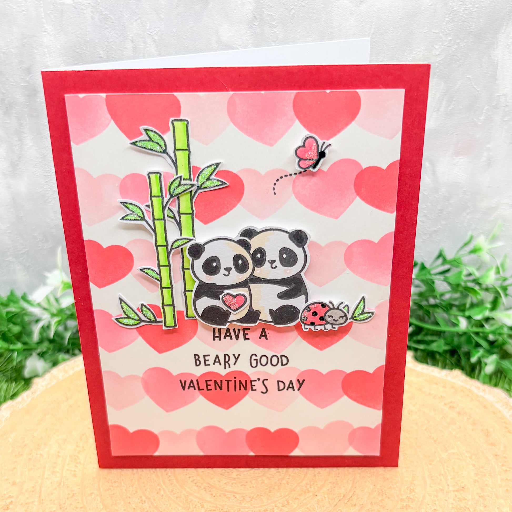 Panda Couple Handmade Valentine's Day Card-1