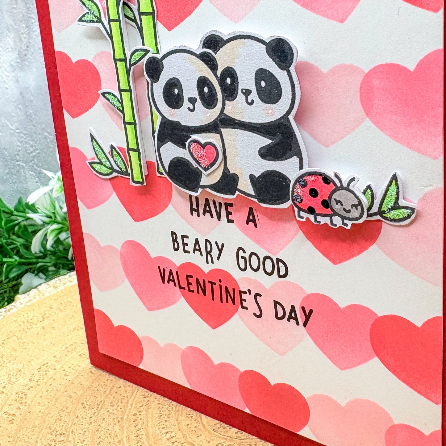 Panda Couple Handmade Valentine's Day Card-2