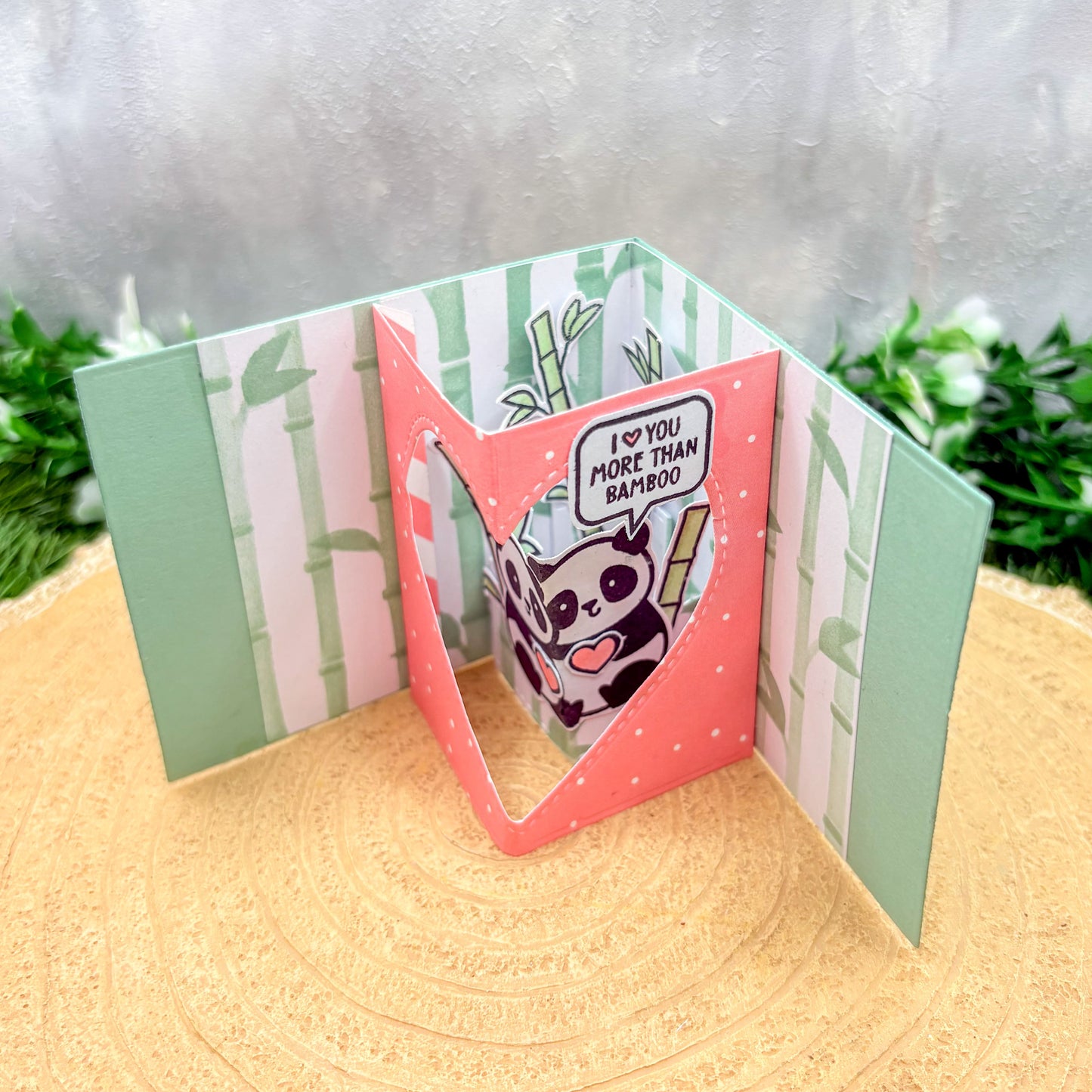 Panda Pop Up Mini Handmade Valentine's Day Card-2