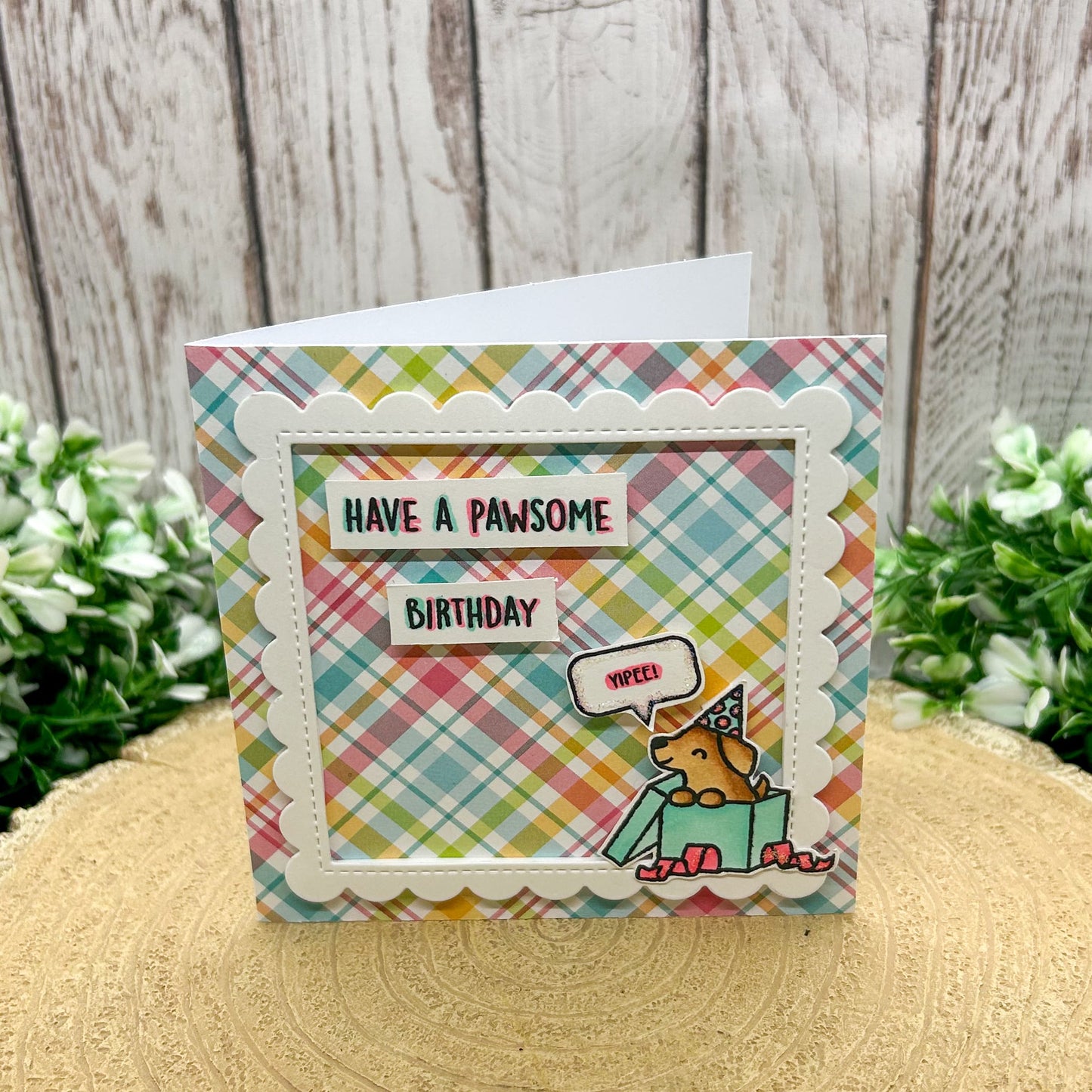 Pawsome Mini Handmade Birthday Card