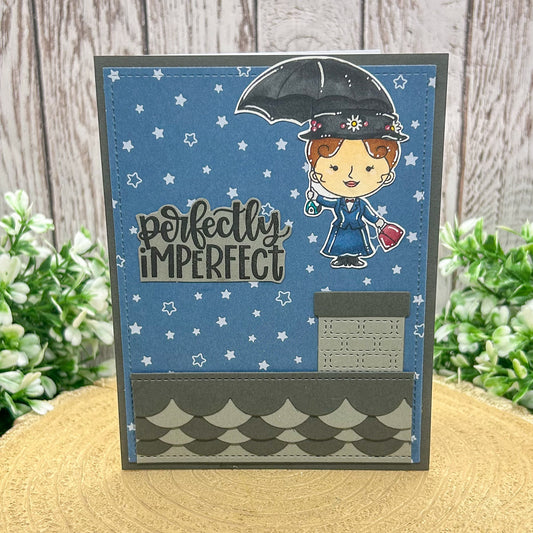 Perfectly Imperfect Flying Mary Handmade Character Card