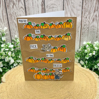 Pick of the Patch Mice & Pumpkins Handmade Birthday Card-1