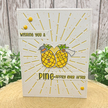 Pine-apply Ever After Handmade Wedding Day Card