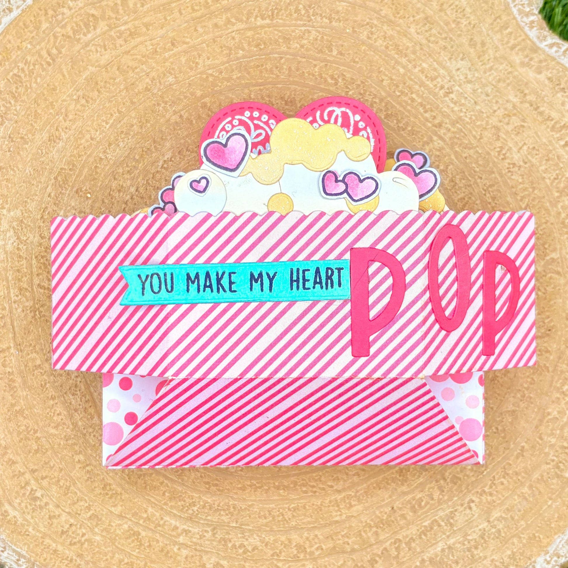 Popcorn Handmade Pop Up Valentine's Day Card-3