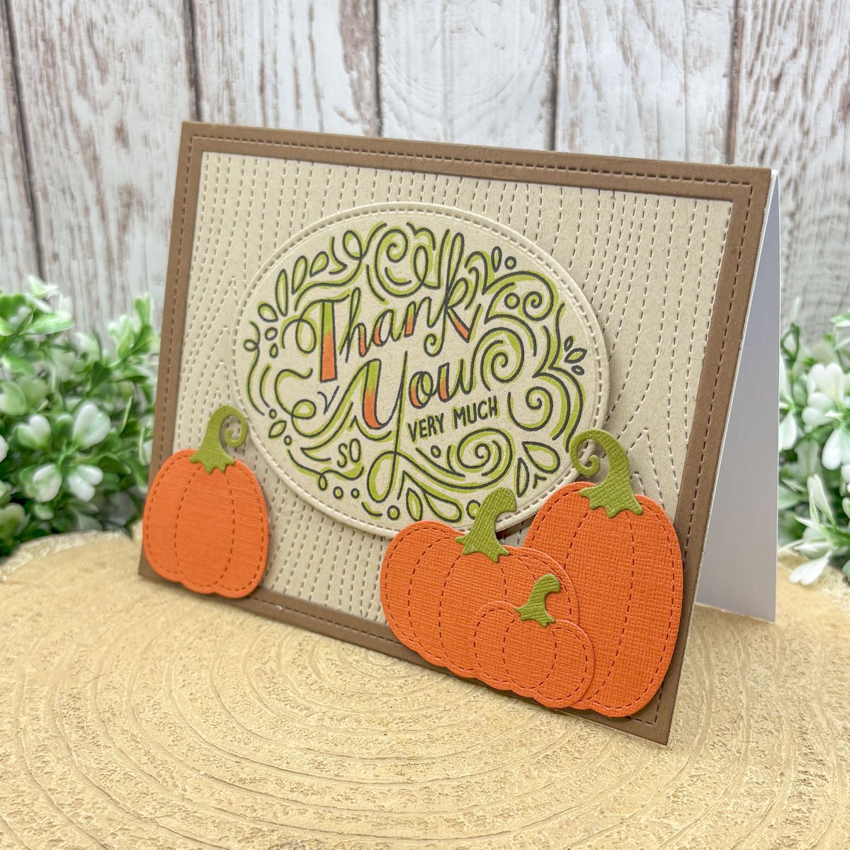 Pumpkins Handmade Thank You Card-1