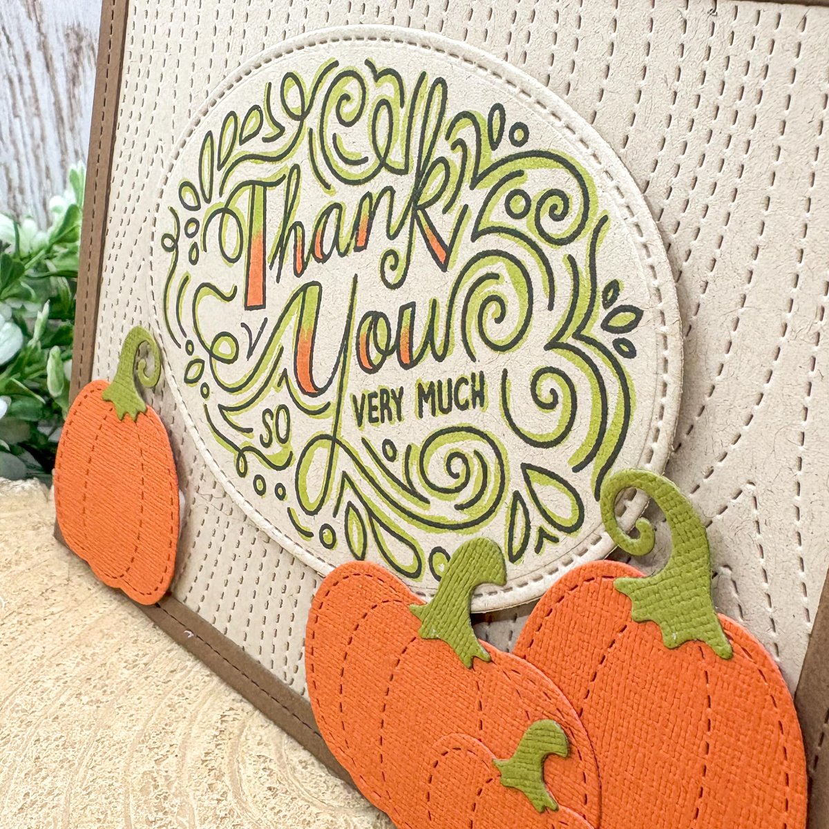 Pumpkins Handmade Thank You Card-2